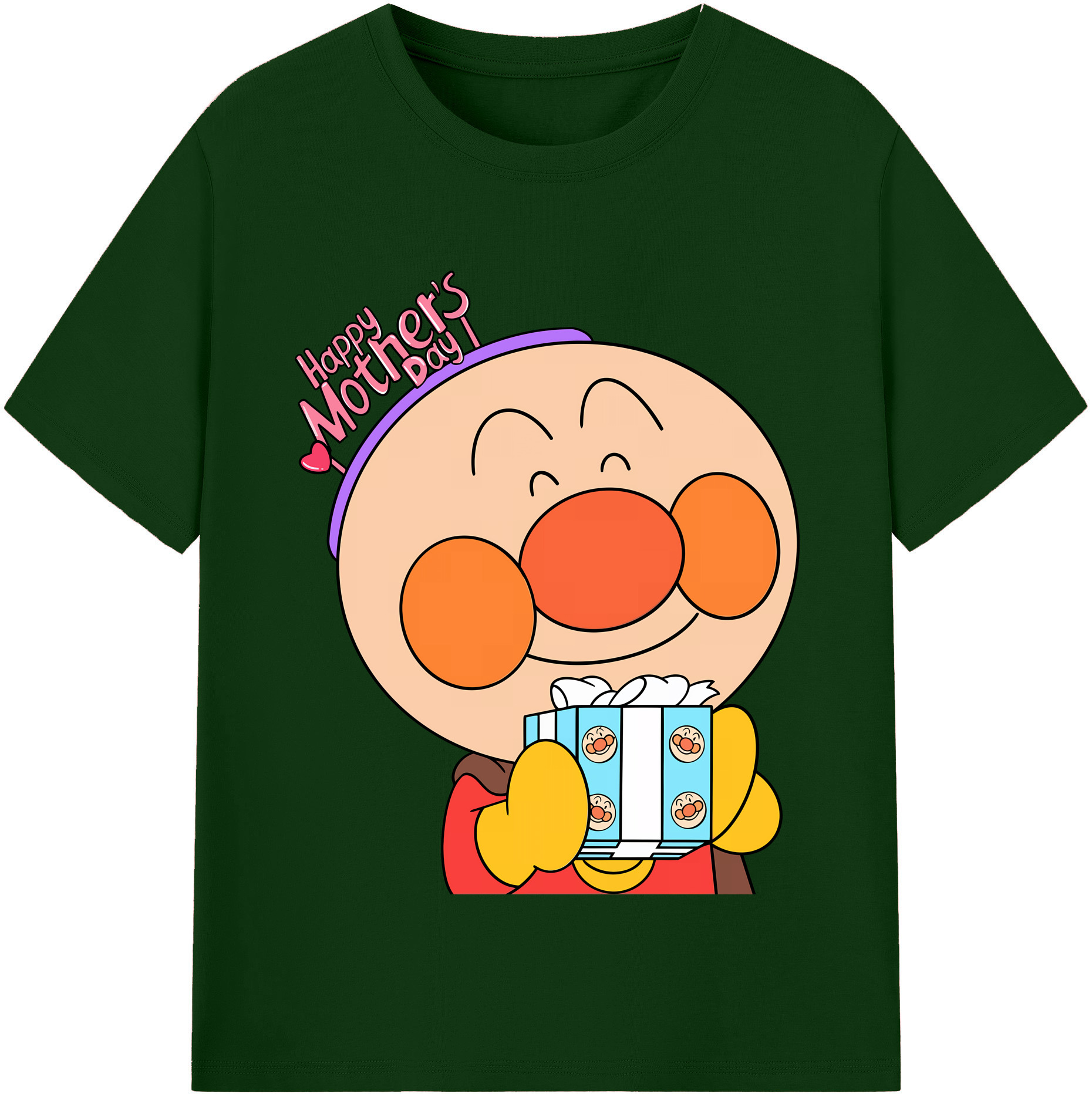 （画像用） アンパンマン Anpanman 綿100％半袖Tシャツ（フロントプリント）